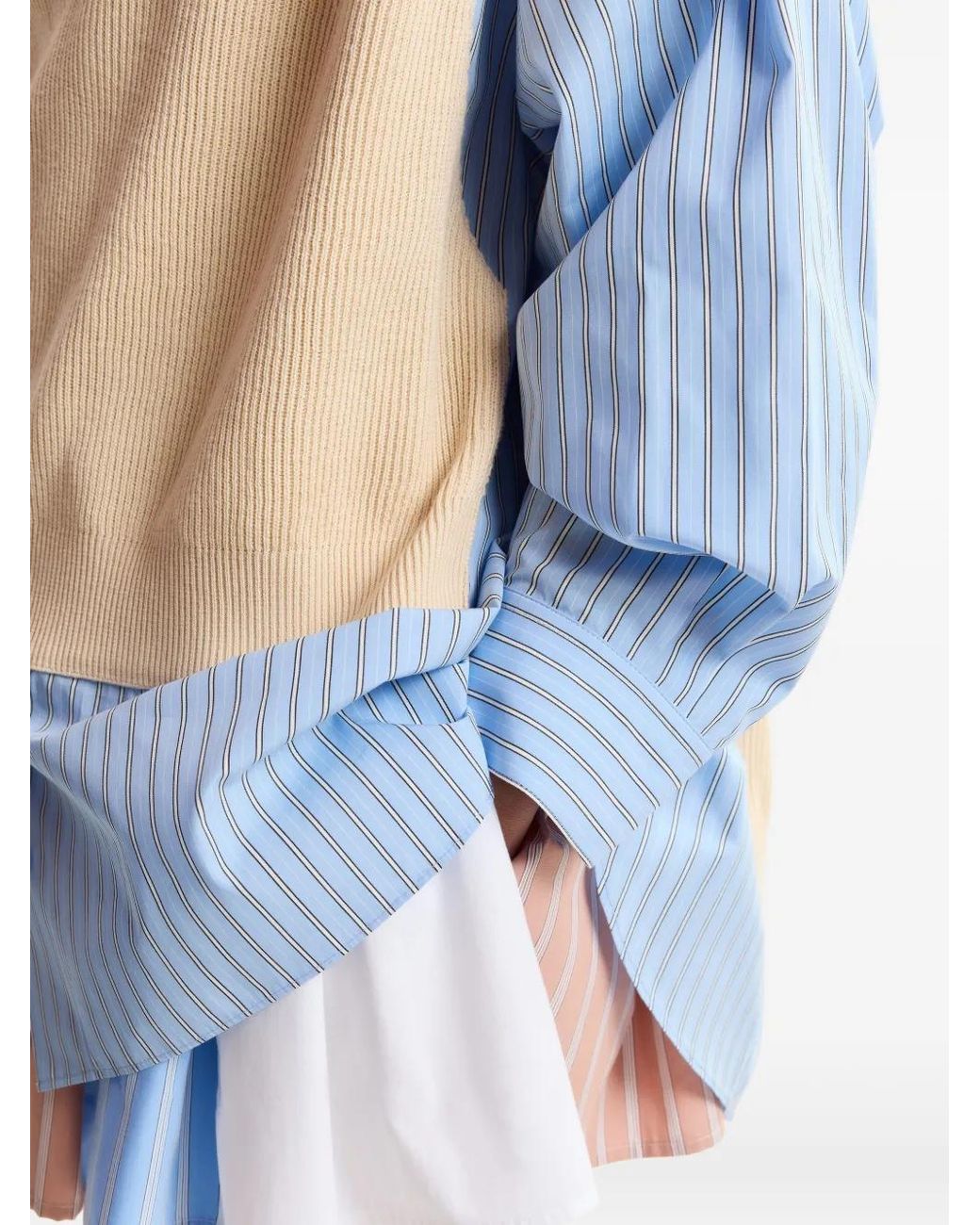 Essentiel Antwerp Blue Striped-Pattern Shirt