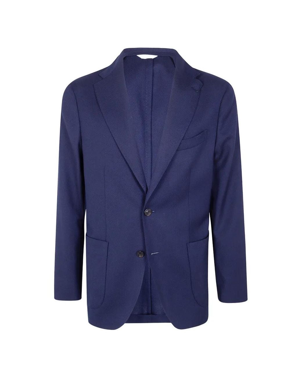 Boglioli Blue Single-Breasted Blazer for men