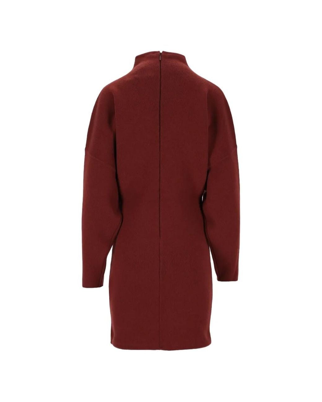 Max Mara Red Racconto High-Neck Mini Dress