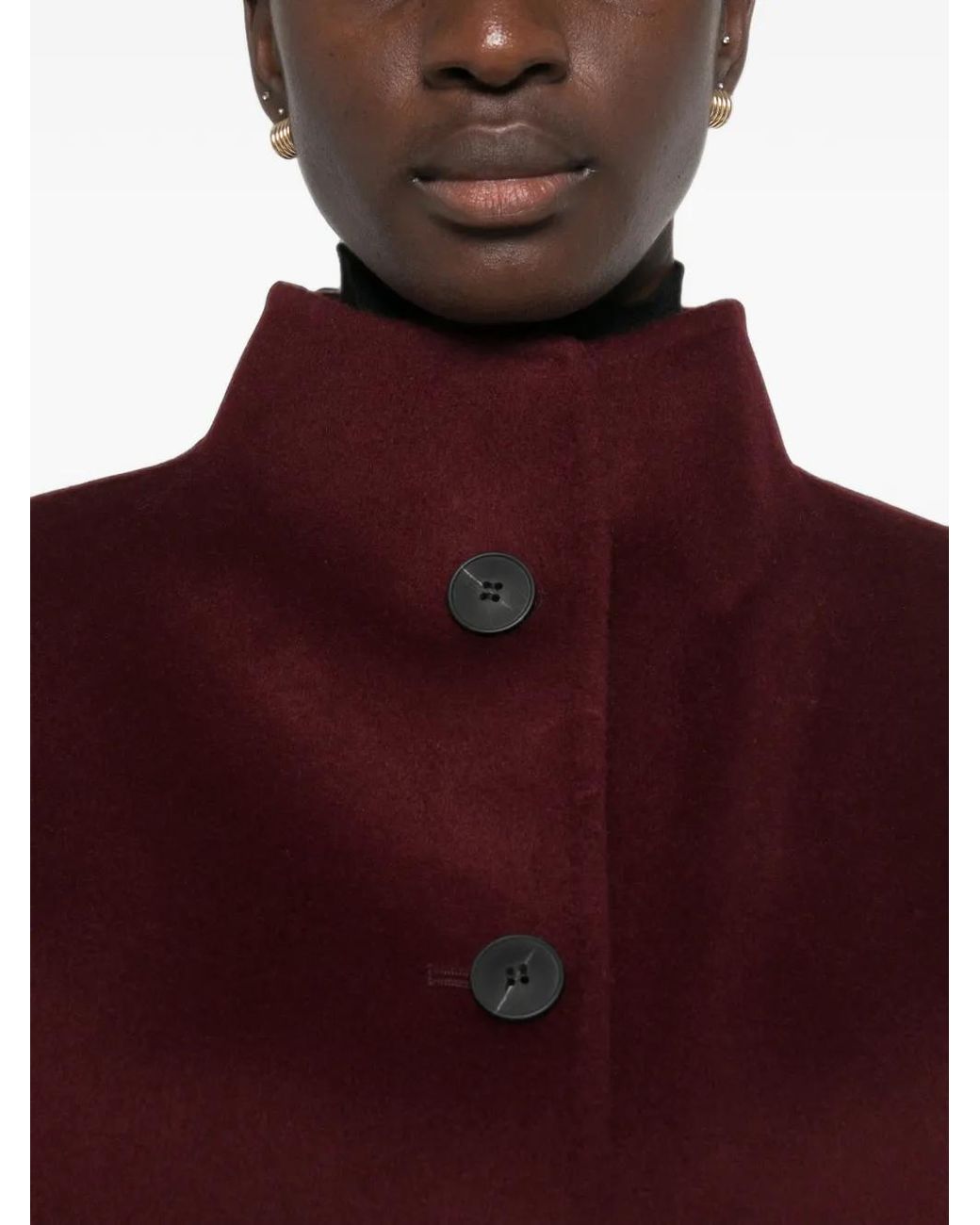 The Dynamis Studio Red Button-Up Wool Coat