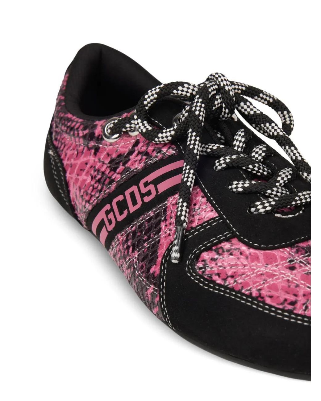 Gcds Purple Snakeskin-Print Sneakers
