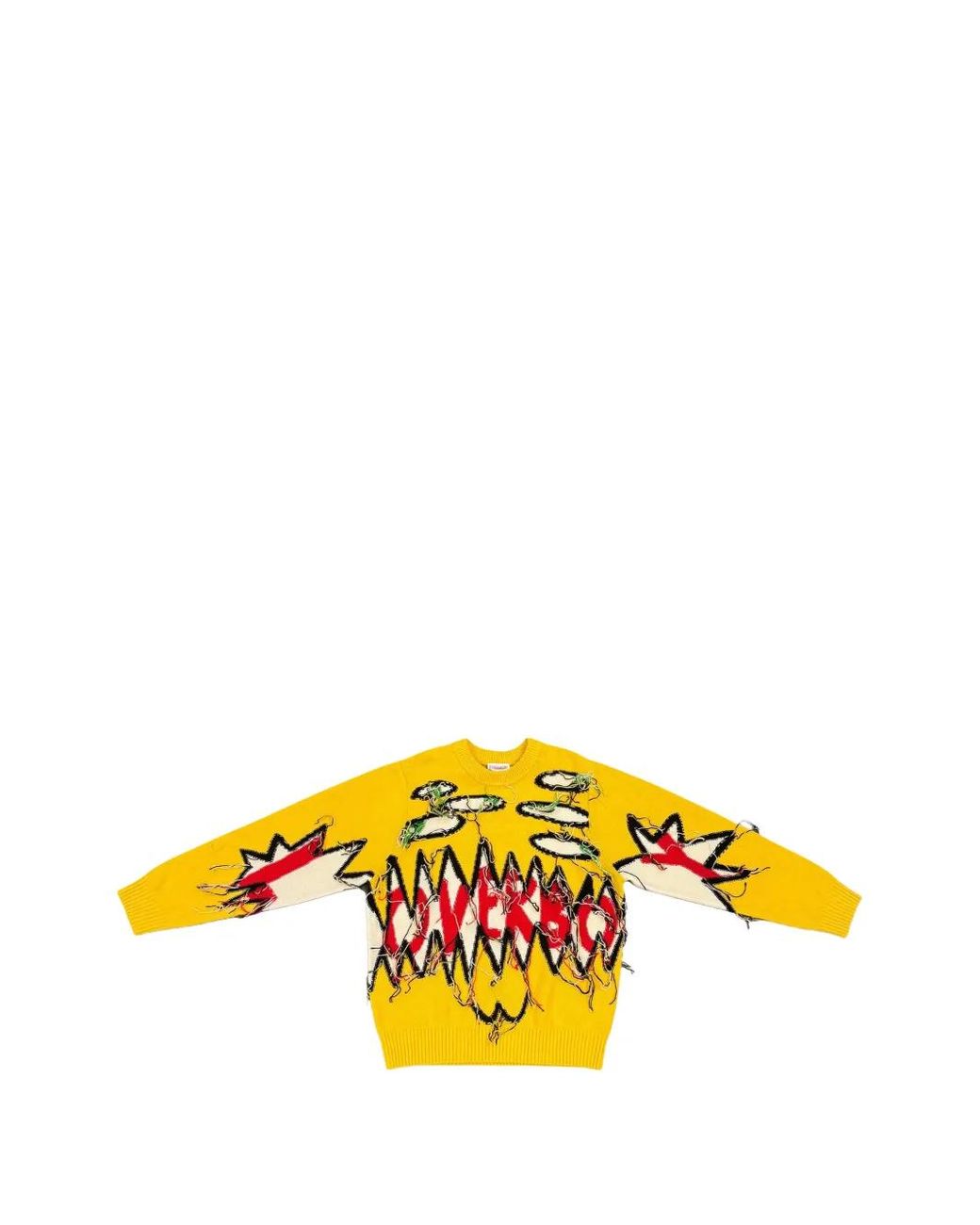 Charles Jeffrey Yellow Guddle Logo-Detail Sweater for men
