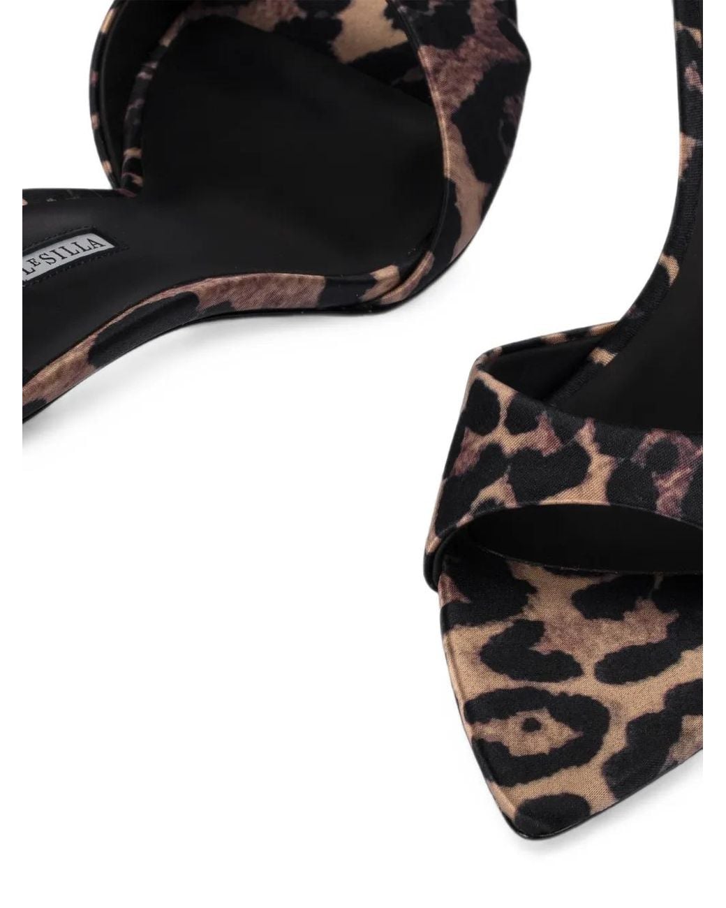 Le Silla Brown Bella Leopard-Print Sandals