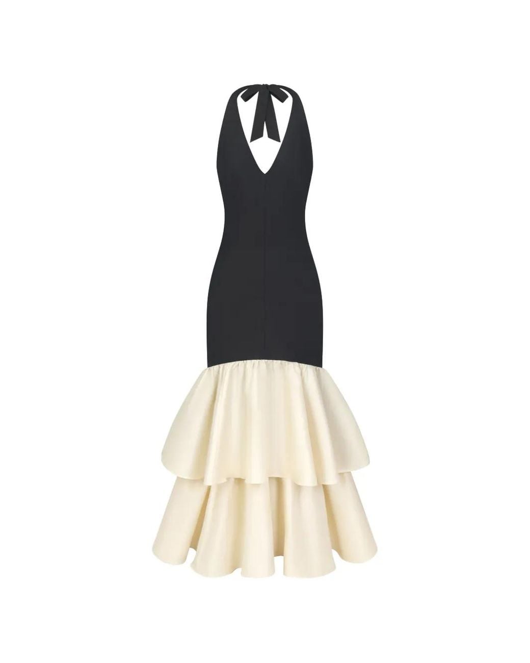 Simon Miller Black Magnolia Tiered Taffeta Maxi Dress