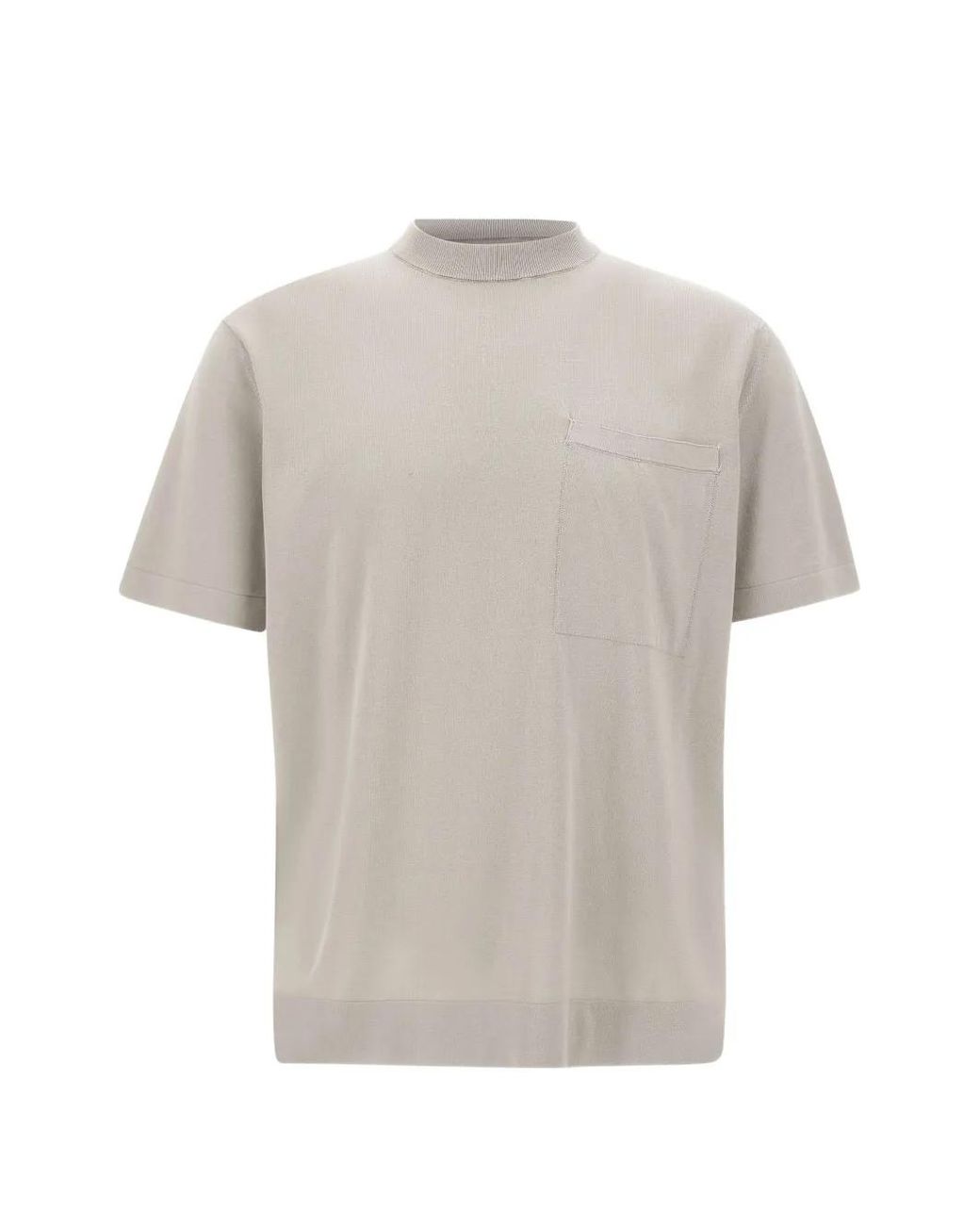 FILIPPO DE LAURENTIIS White Mock-Neck T-Shirt for men