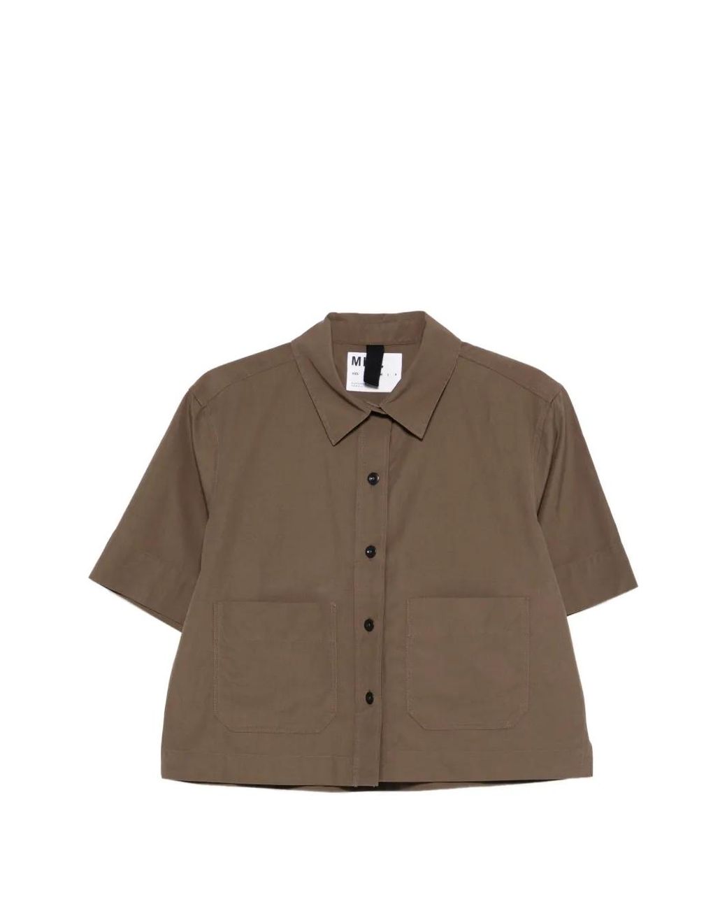 MHL by Margaret Howell Brown Pocket Cropped Shirt