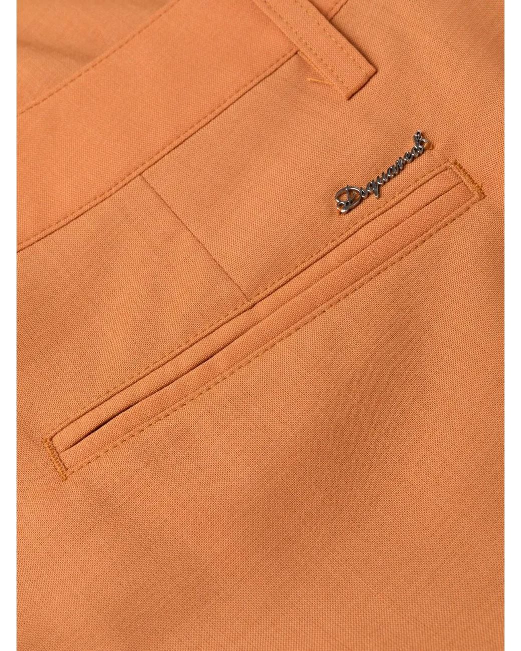 DSquared² Orange Pantalon De Tailleur À Coupe Slim