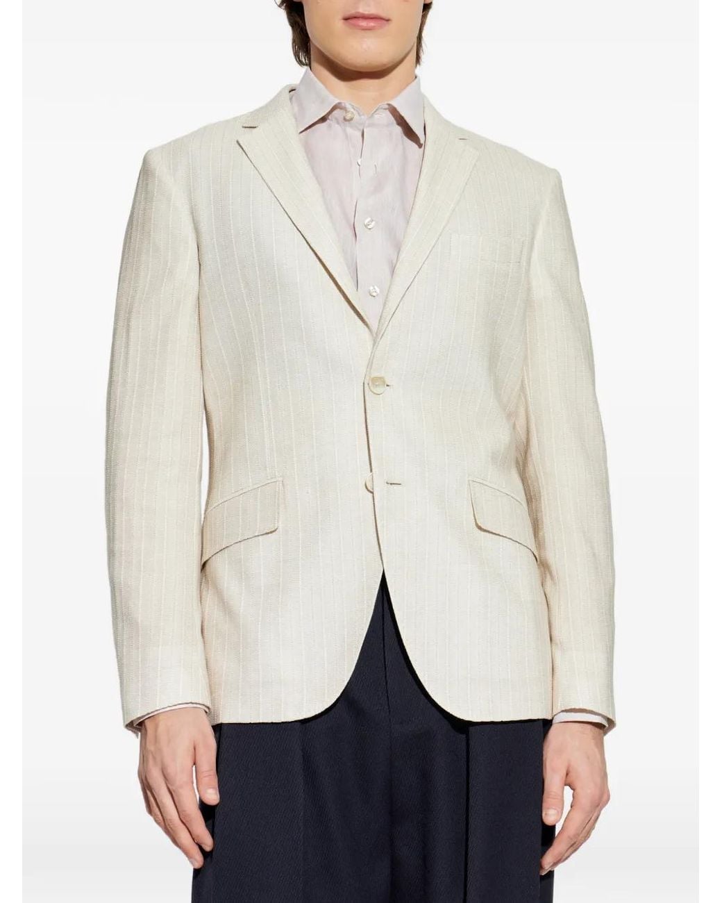 Etro White Blazer With Striped Pattern for men
