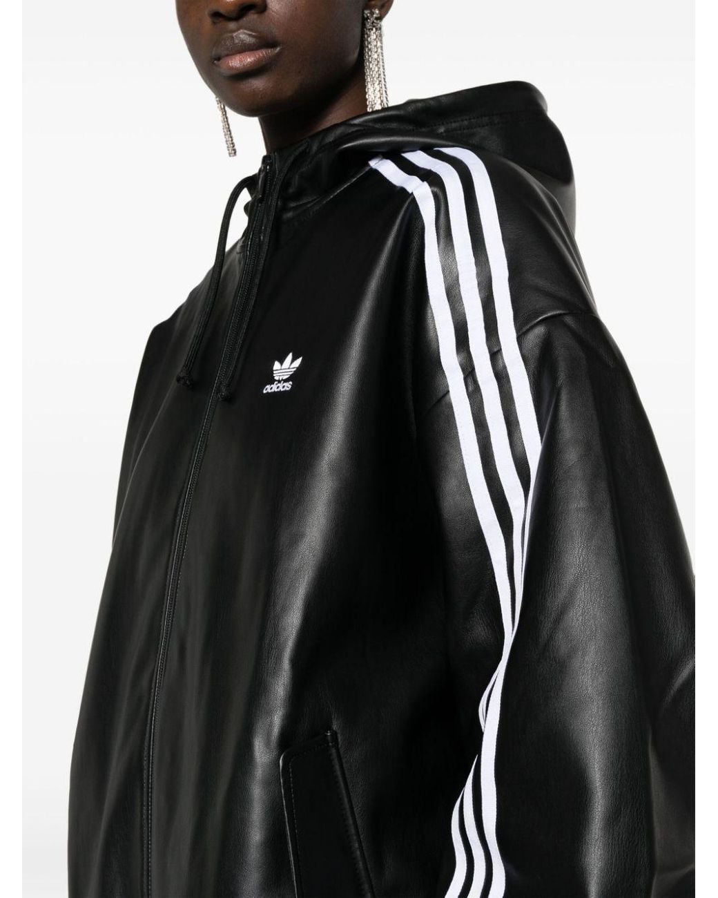 adidas Adilenium アニマルフリーレザー ジャケット ブラック | Lyst adidas Adilenium アニマルフリーレザー ジャケット ブラック | Lyst