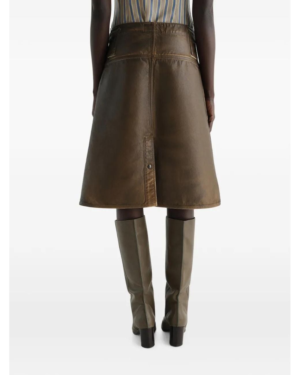 Lemaire Brown Workwear Skirt