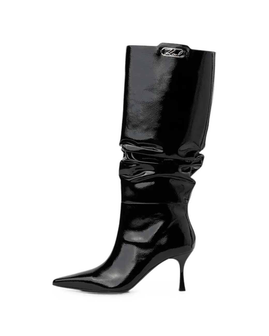 Karl Lagerfeld Black Klarice Slouch High Boots