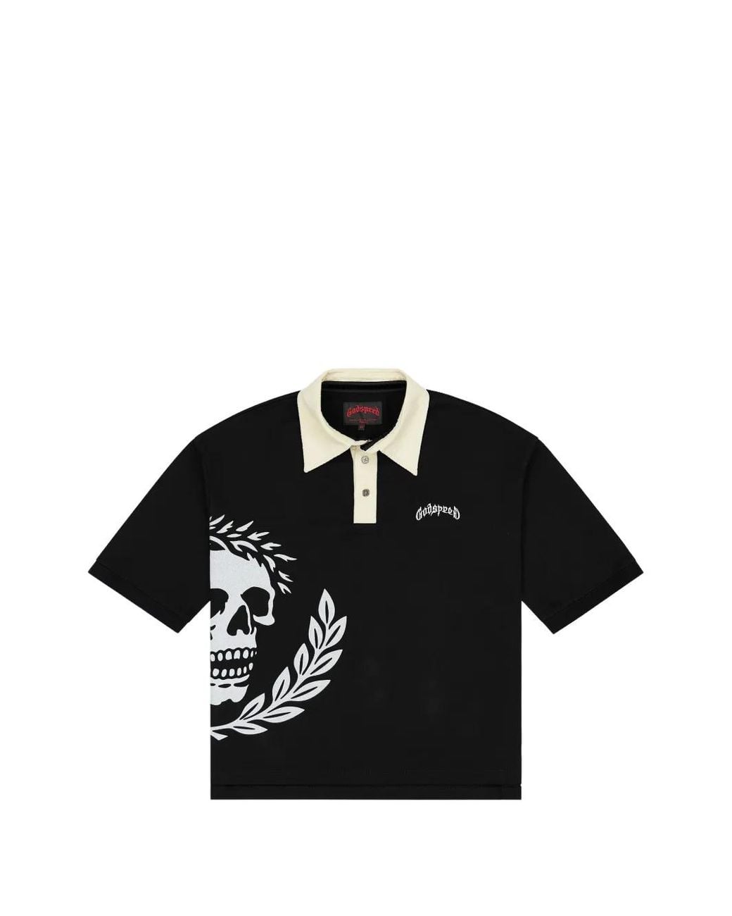 Godspeed Black Victor Skull-Print Polo Shirt for men