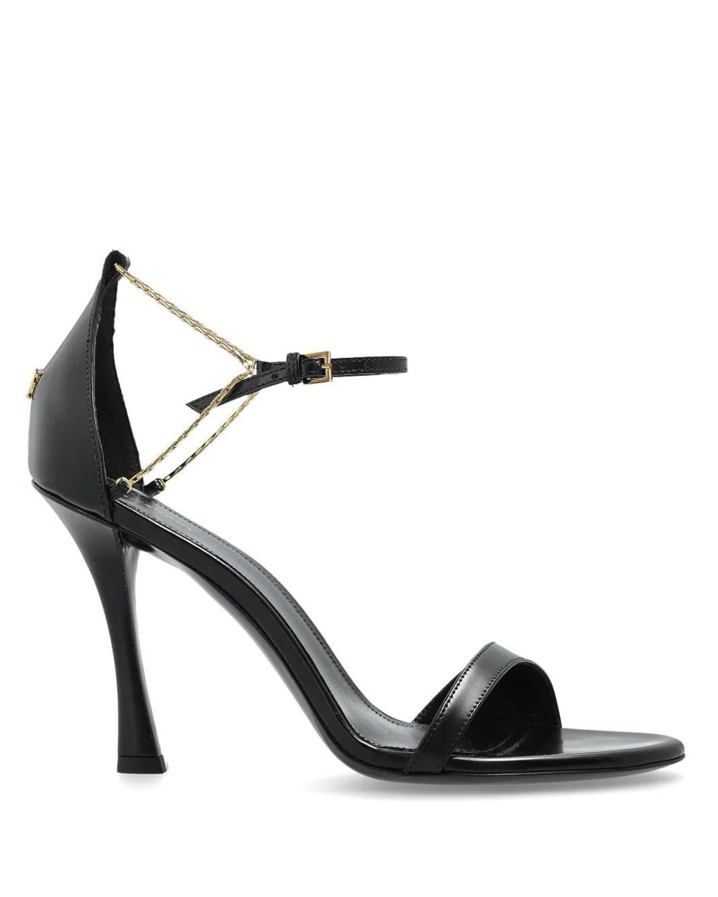 Givenchy Black Liquid Leather Sandals