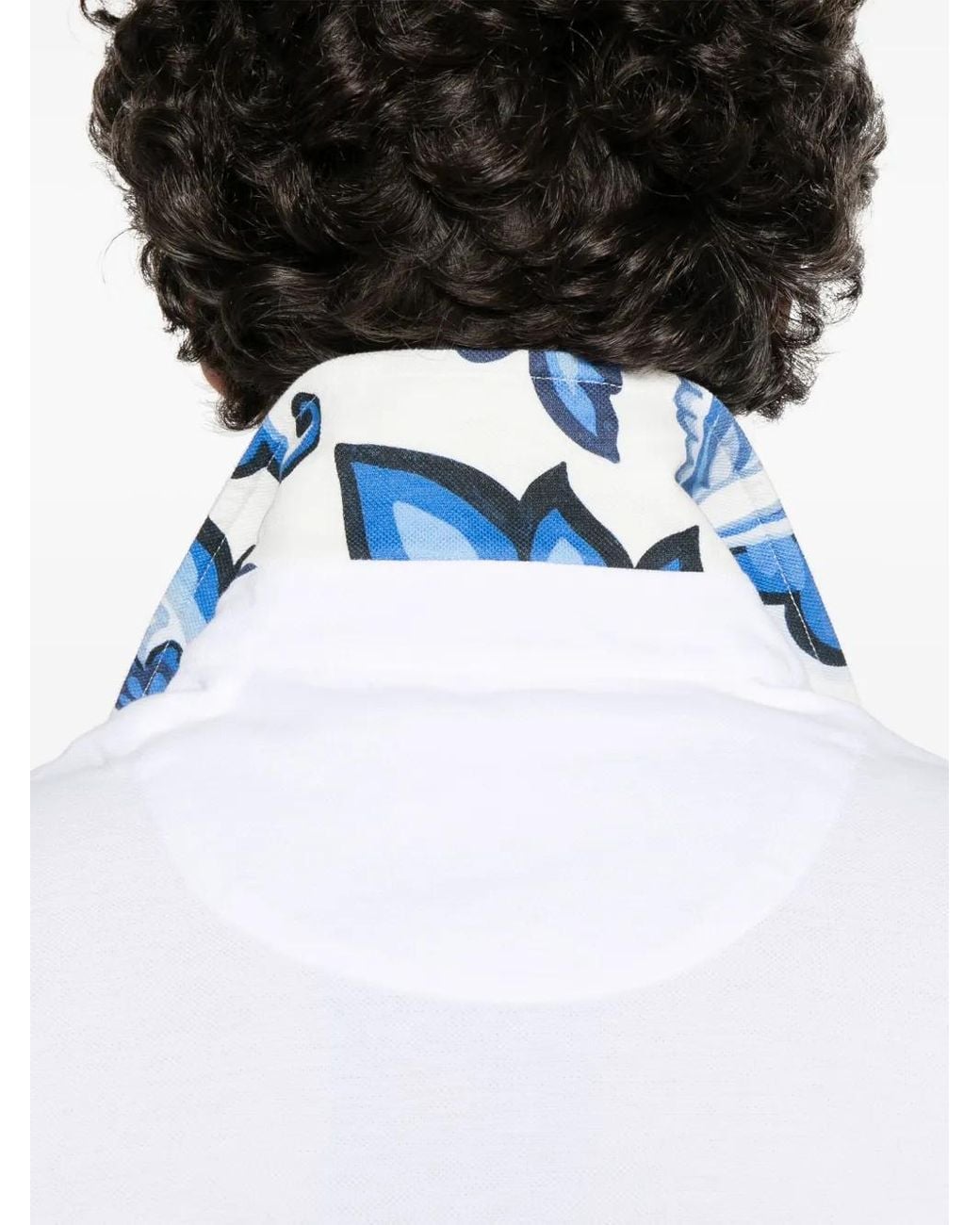 Etro White Cotton Polo Shirt for men