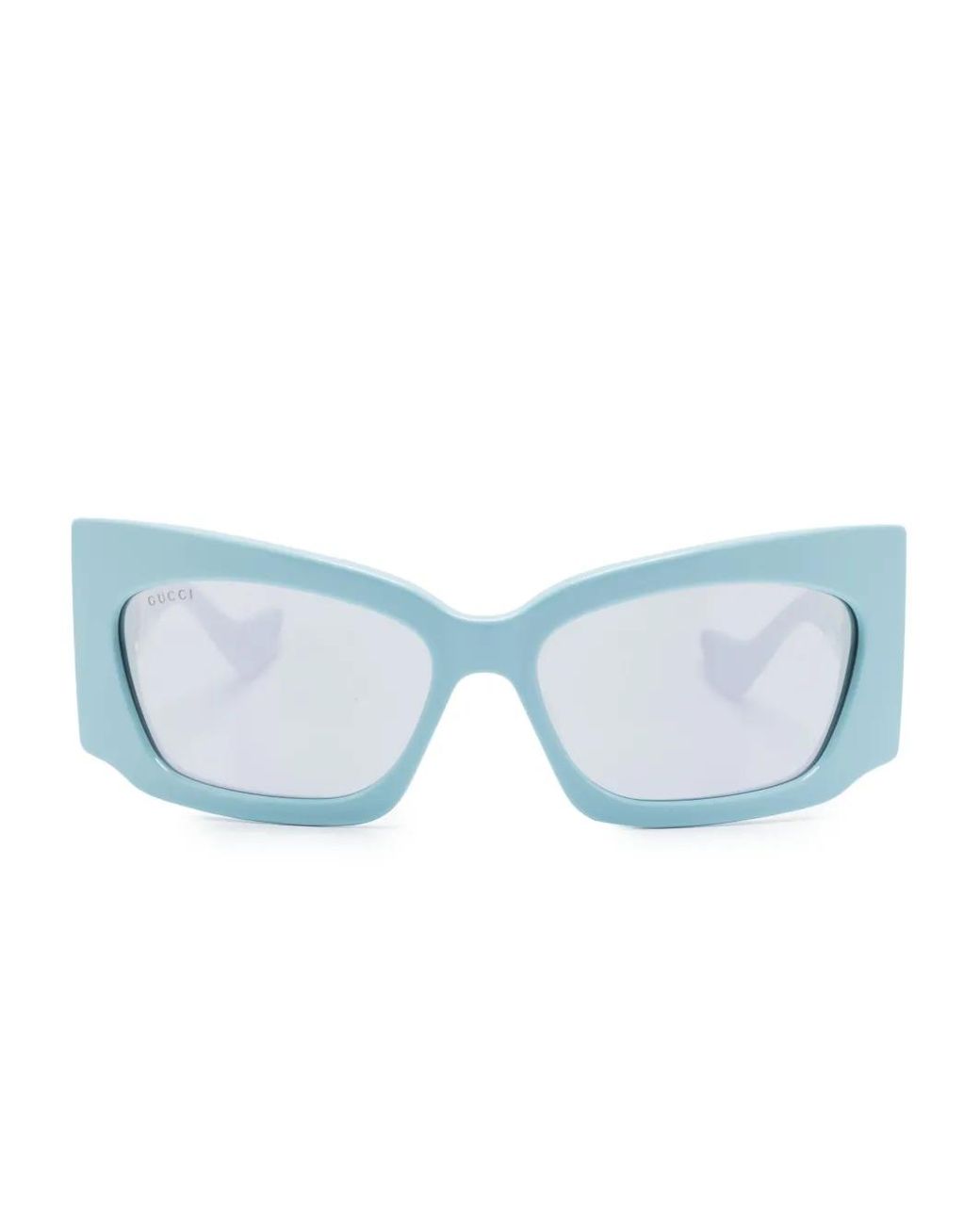 Gucci Blue Geometric-Frame Tinted Sunglasses