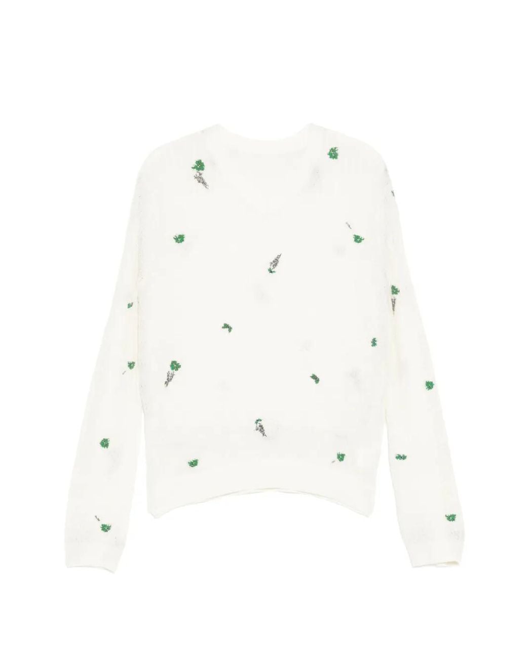 JNBY White Floral-Motif Top