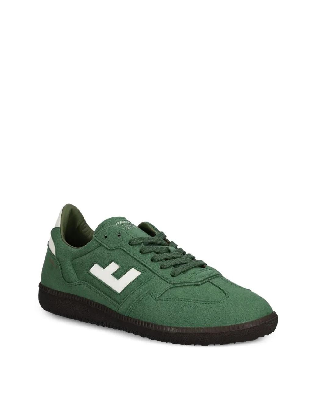 Flamingos Green Burela Slim Logo-Patch Sneakers for men