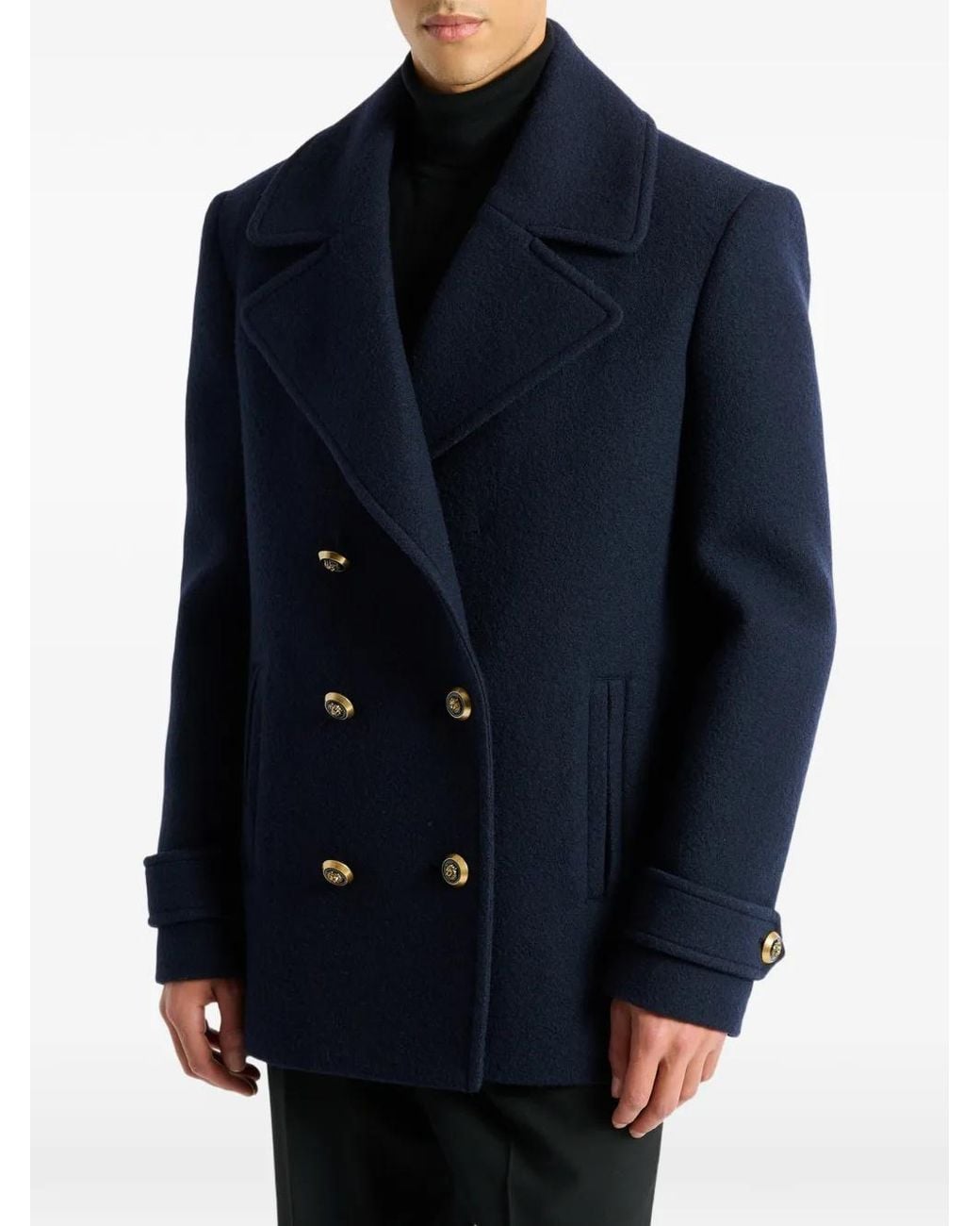 Caban di Balmain in Blue da Uomo