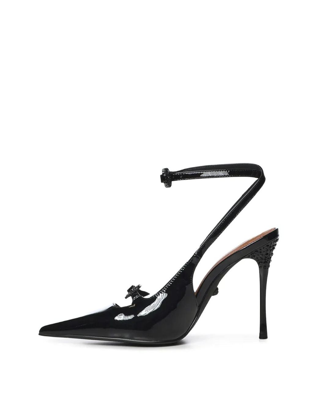 Kurt Geiger Black 2 Buckle Point Court Heels