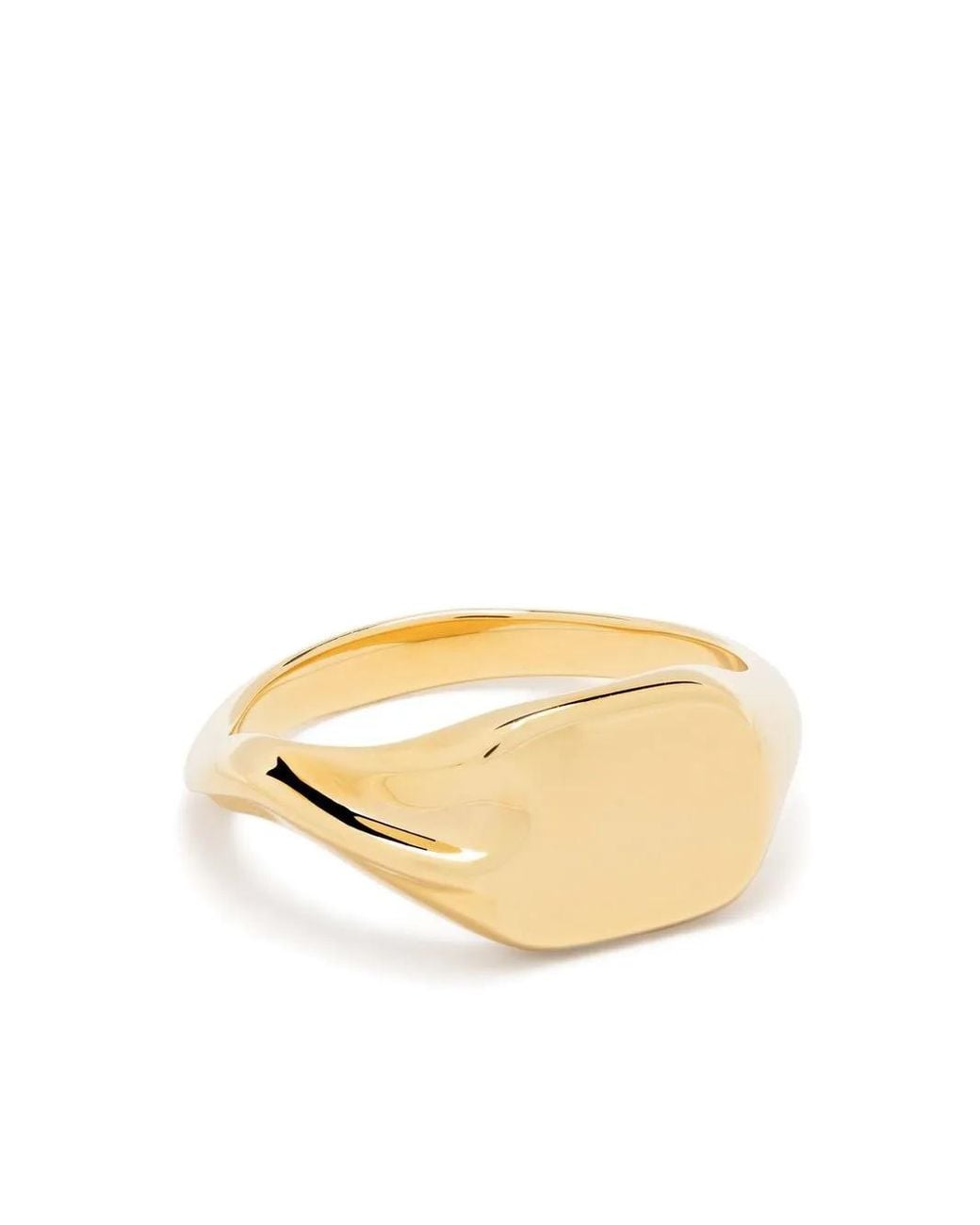 Maria Black Metallic Edan Sculpted Signet Ring