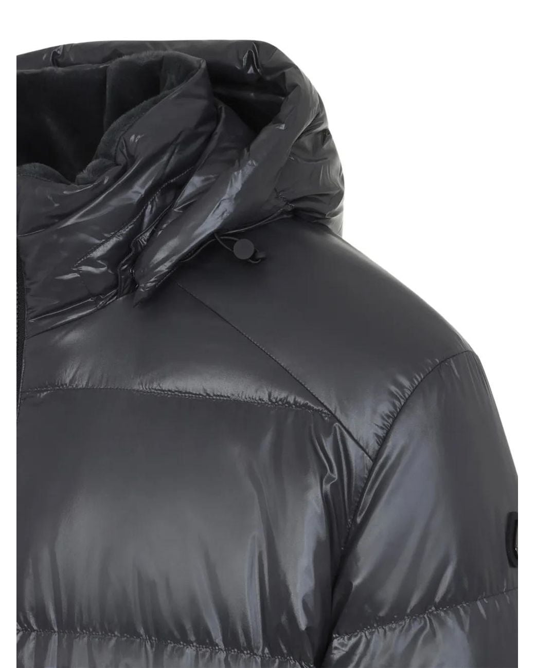 Moose Knuckles Black Reversible Hooded Puffer Jacket for men