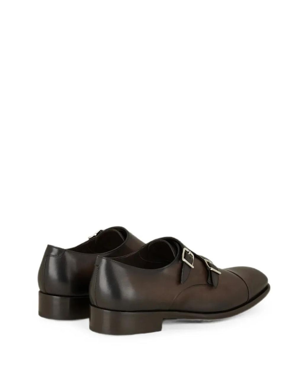 Doucal's White Double-Buckle Monk Shoes for men