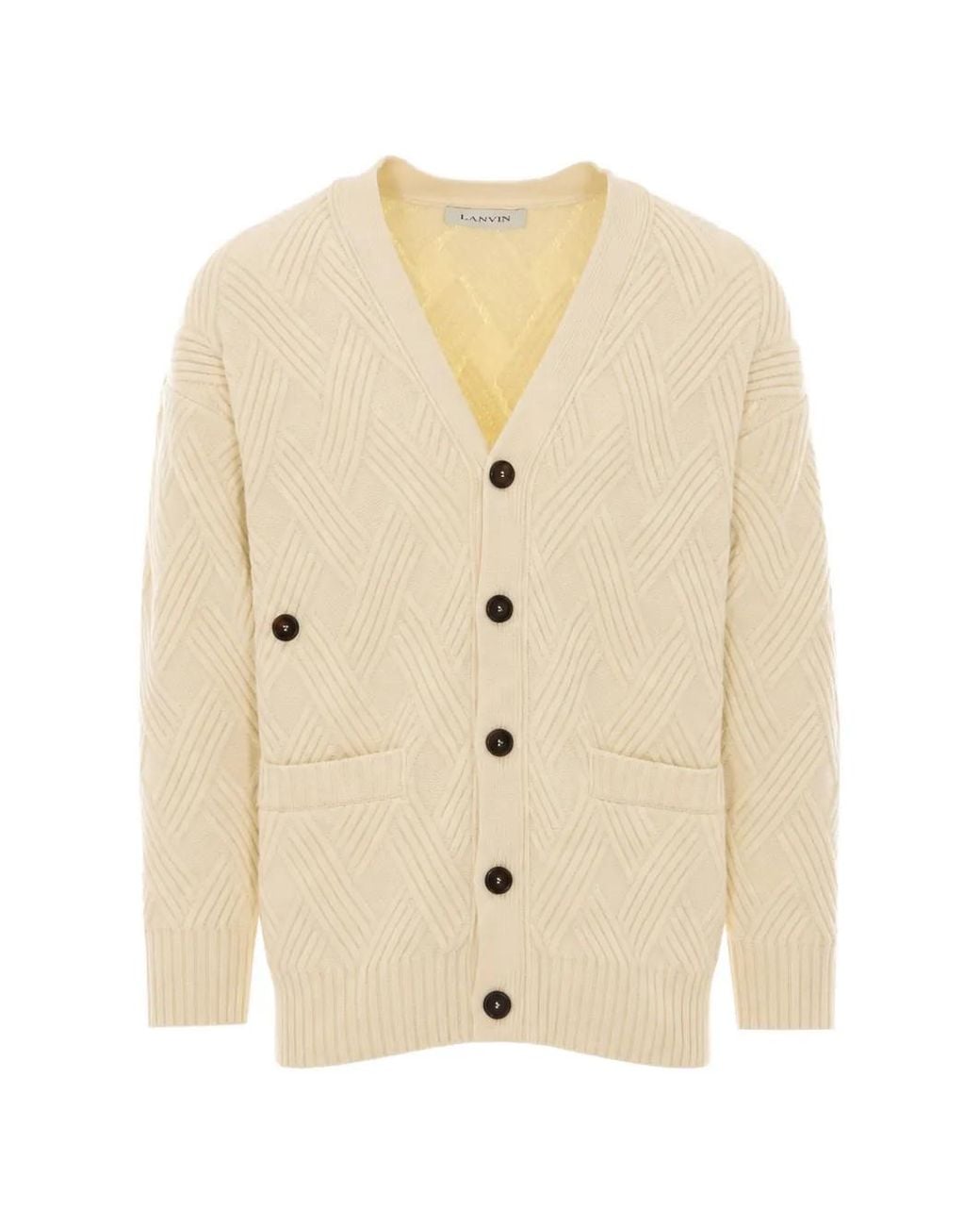 Lanvin Natural Cloud V-Neck Cardigan for men