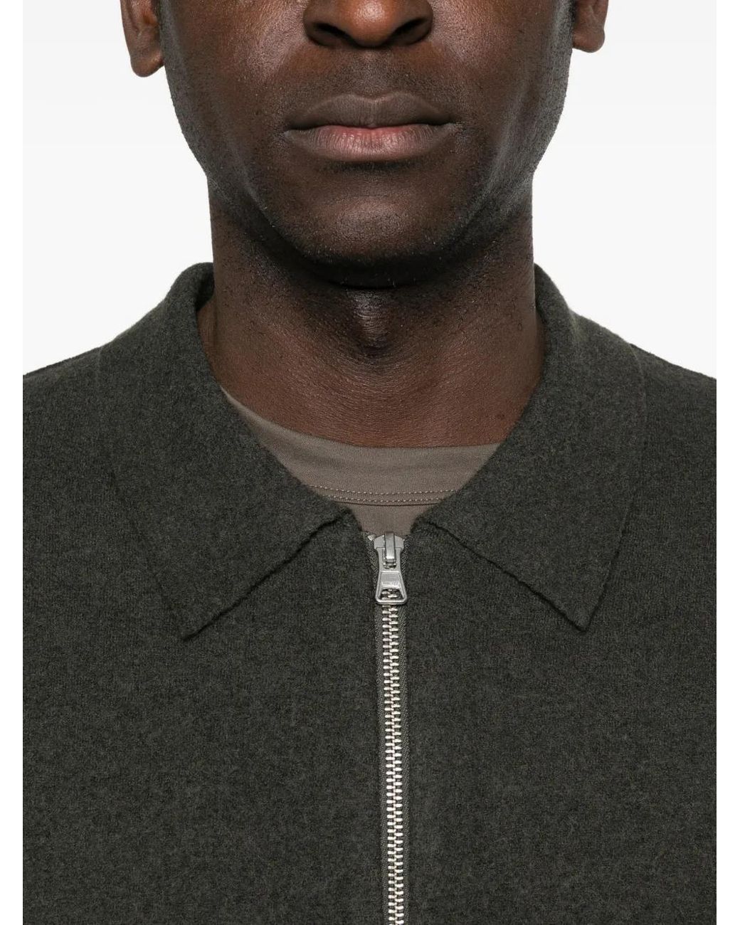 NN07 Black Cardigan Jonas 6398 Zippé for men