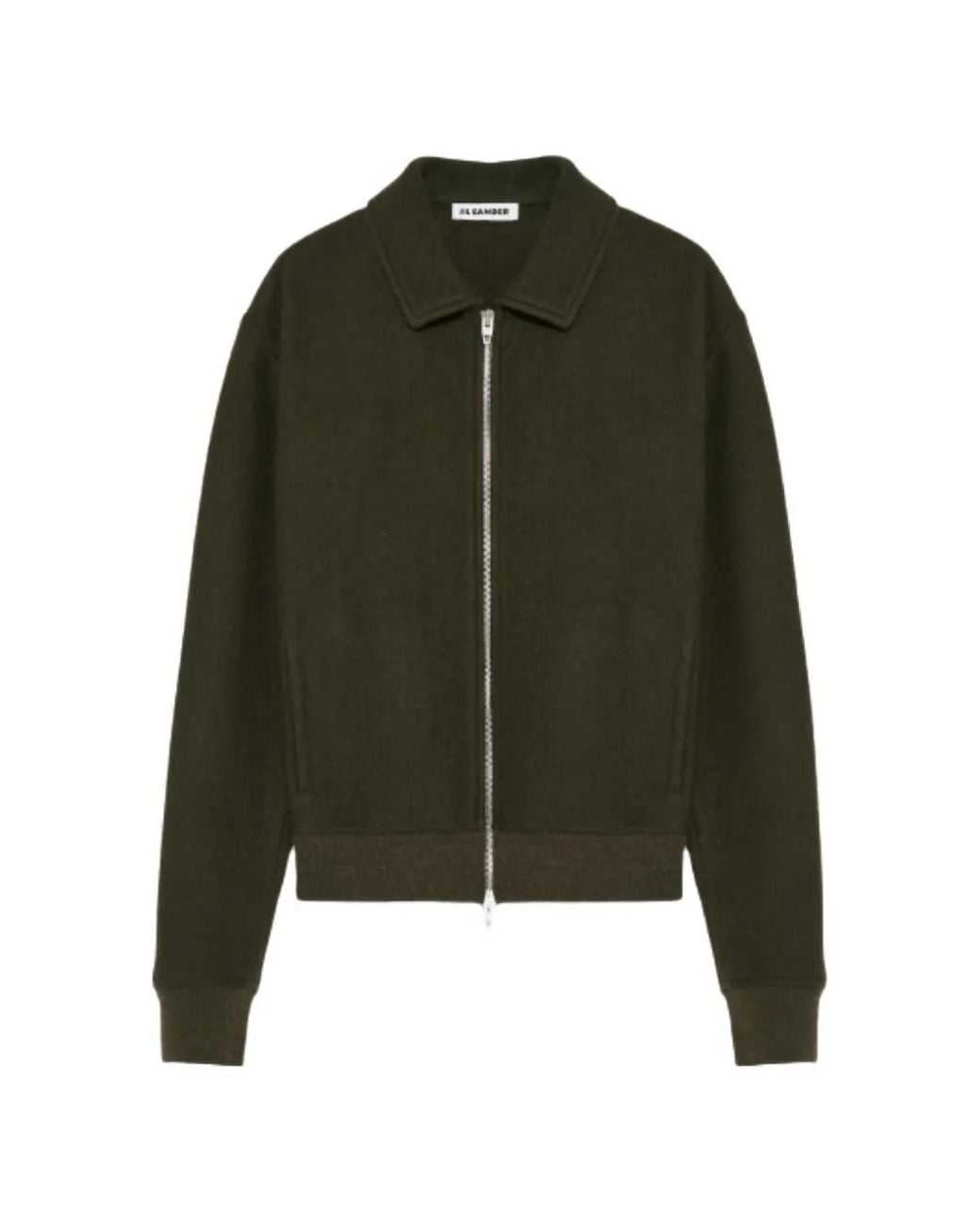 Jil Sander Green Veste À Fermeture Zippée for men
