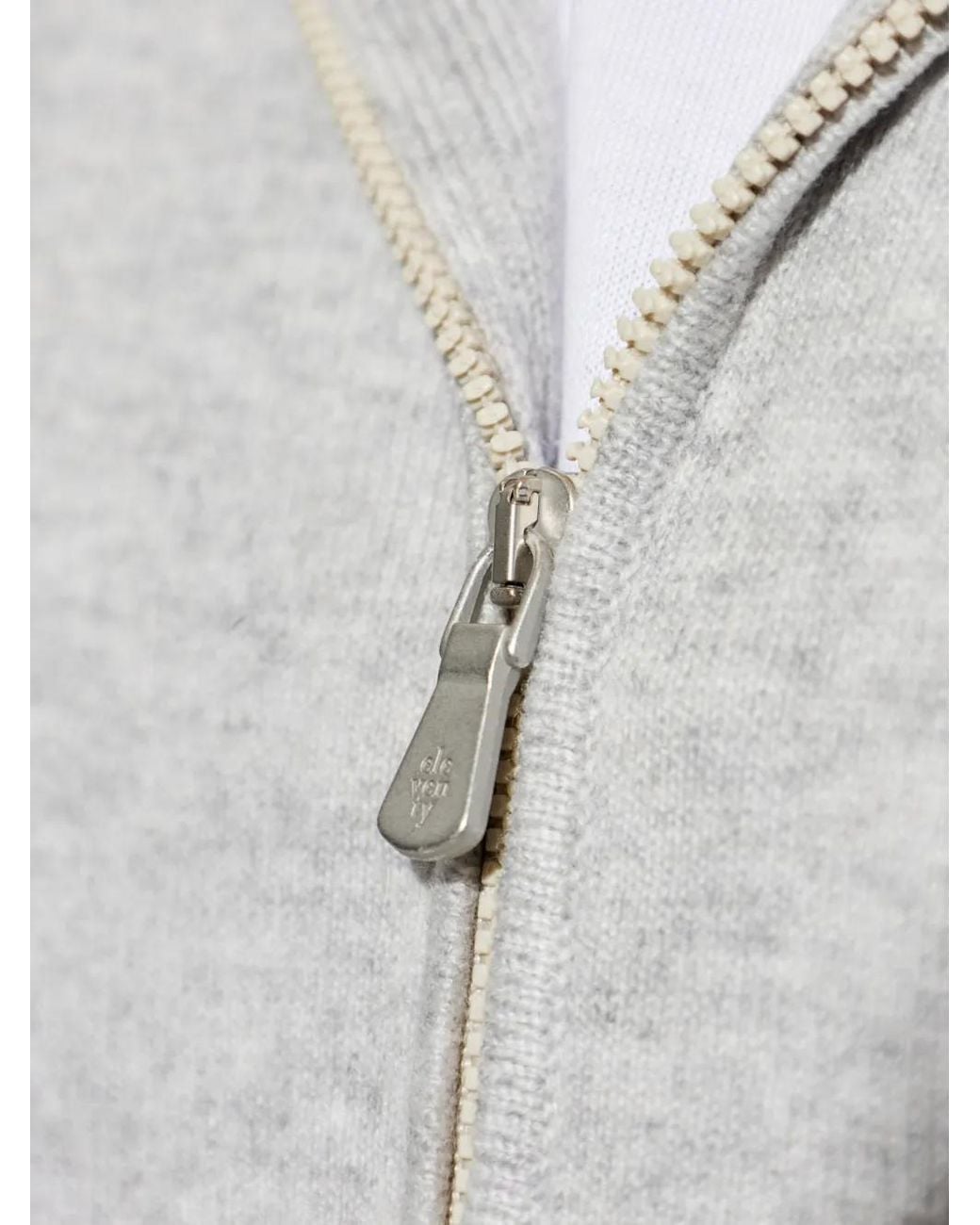 Eleventy White Zip-Up Hoodie for men