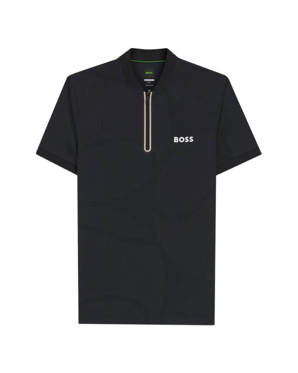 Boss Black Polo Zippé À Design Perforé for men