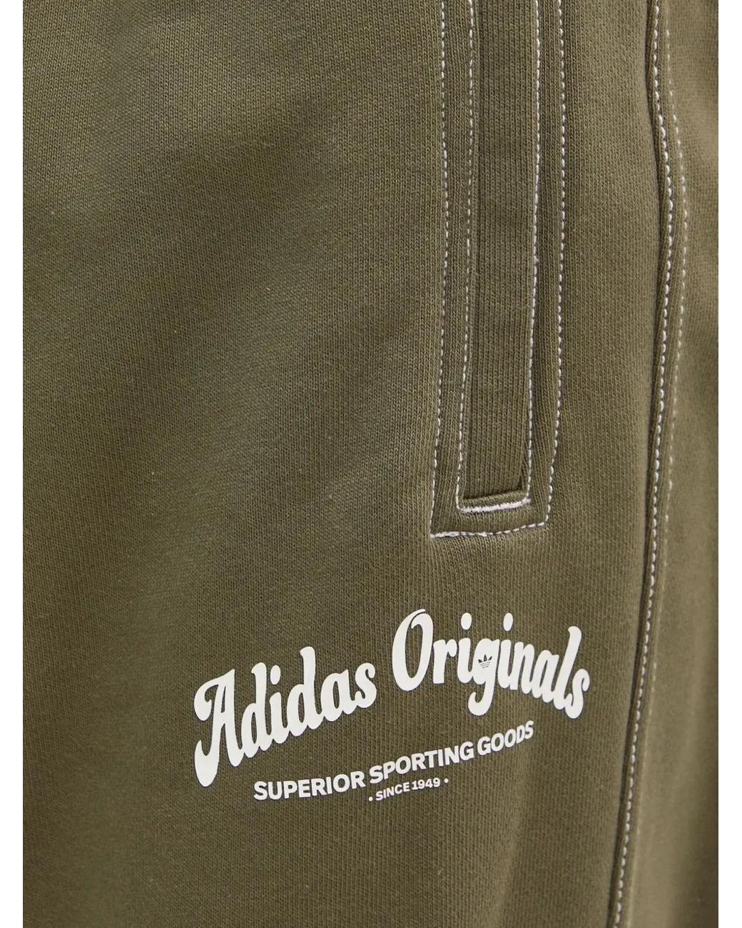 Adidas Green Stitch-Detail Track Pants for men