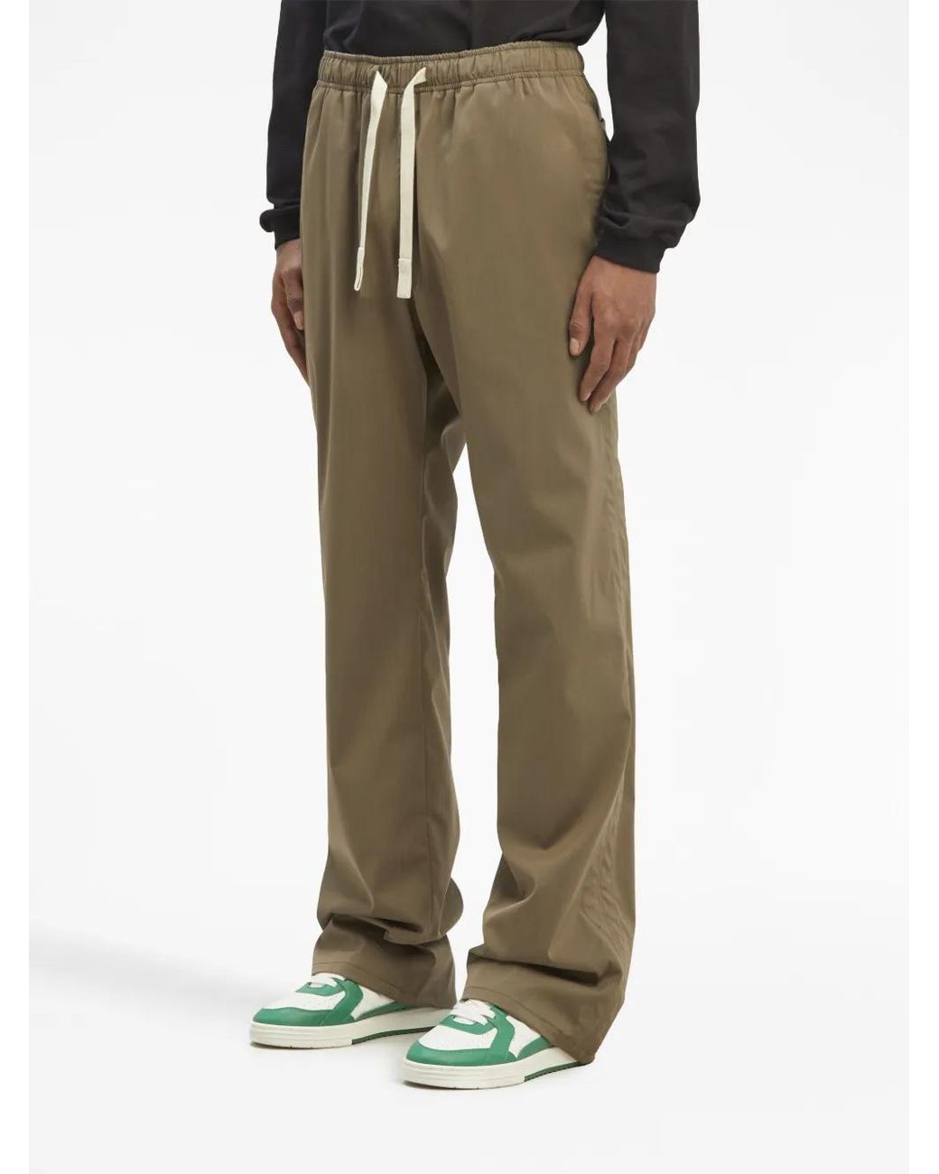Palm Angels Natural Wool Blend Trousers for men