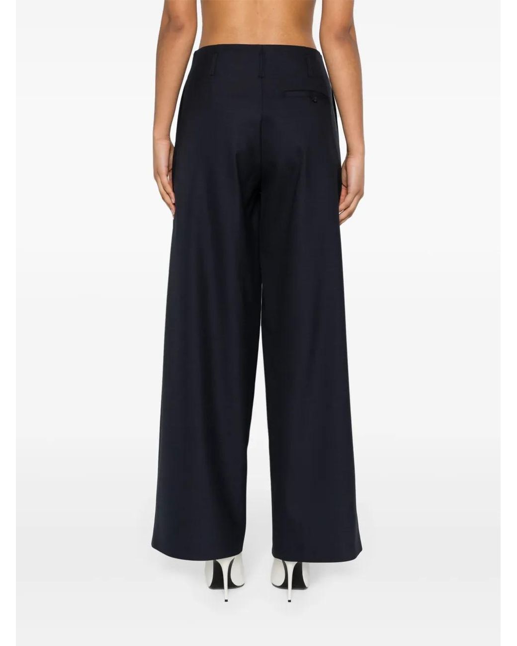 Philosophy Di Lorenzo Serafini Black Low-Rise Palazzo Pants