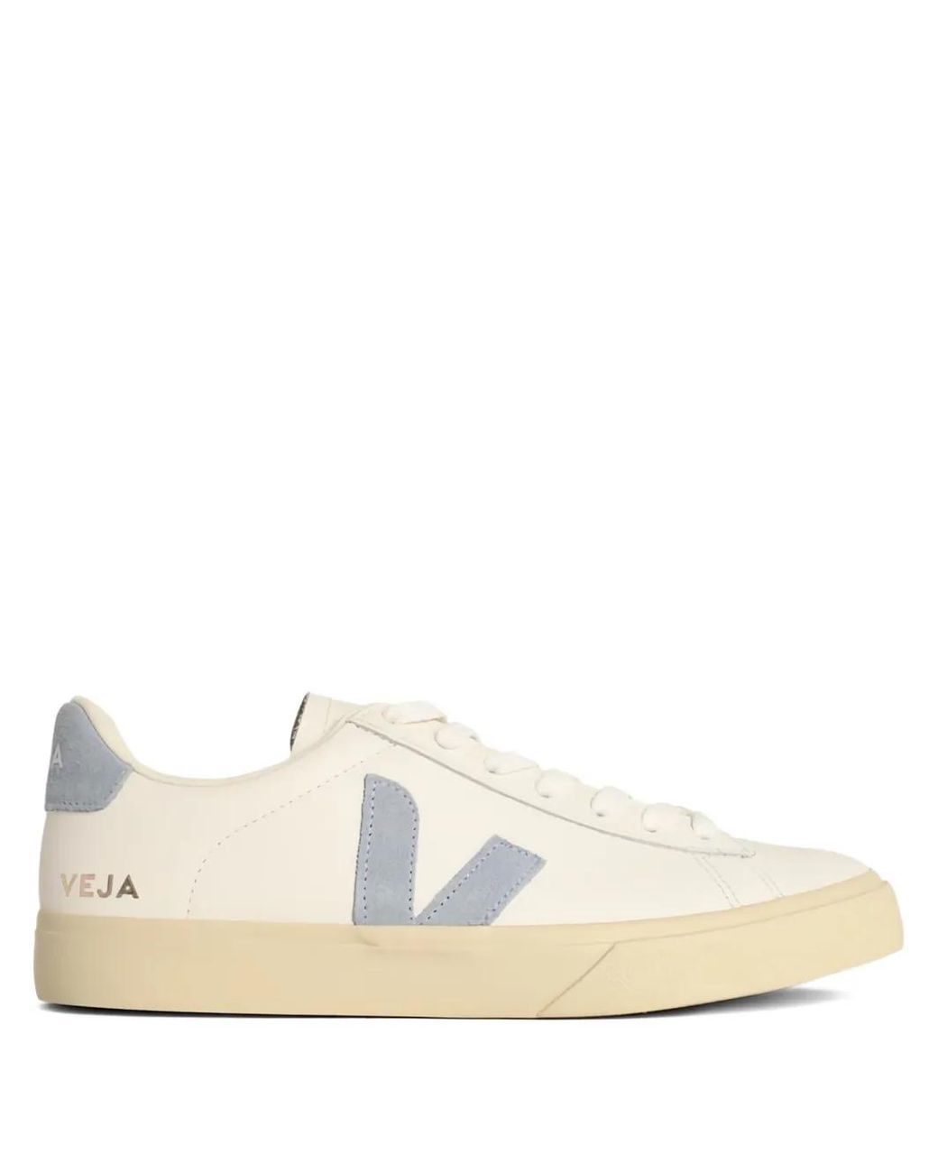 Veja White Campo Leather Sneakers for men