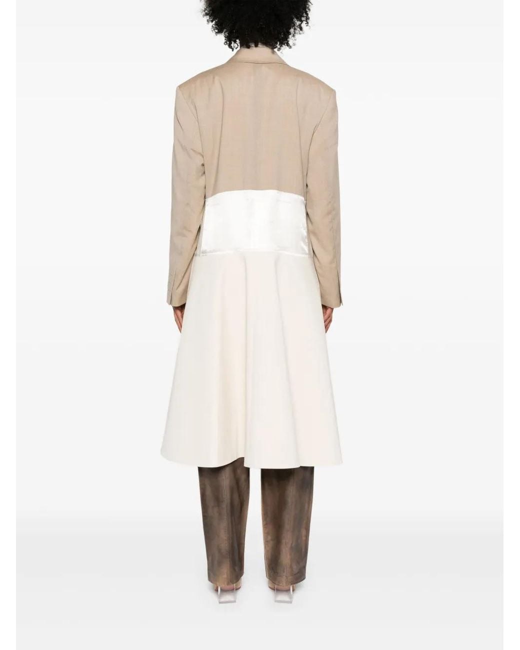 Abrigo Collage a paneles Peter Do de color Natural