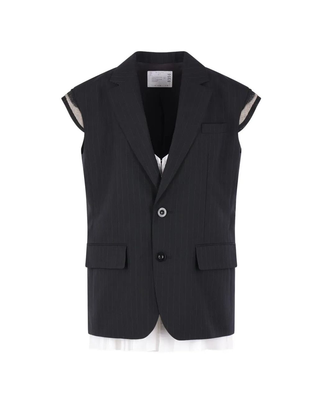 Sacai Black Striped Vest