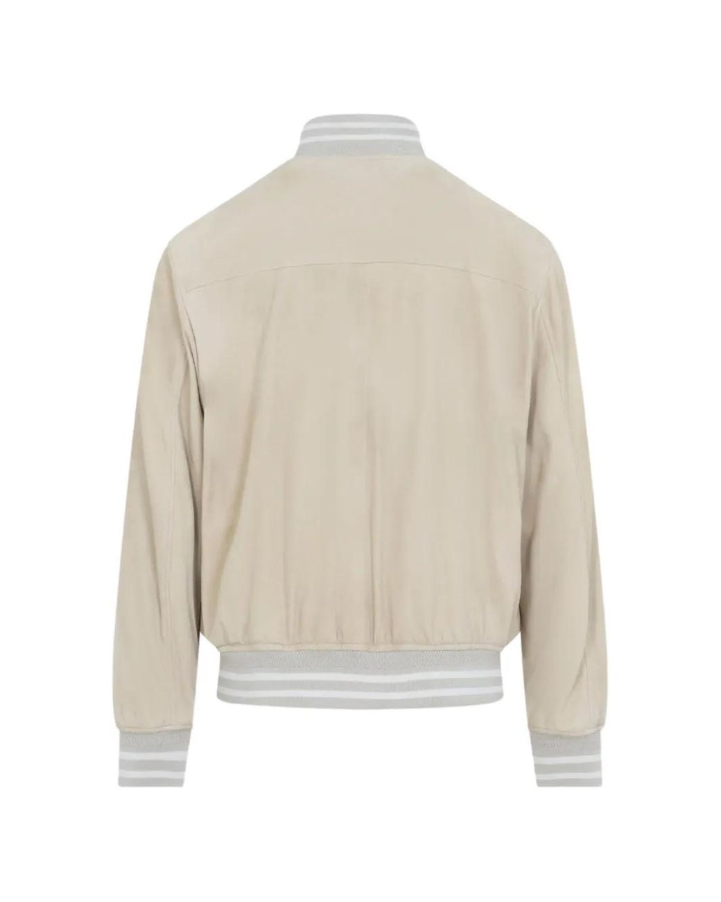 Ralph Lauren White Veste Bomber En Daim for men