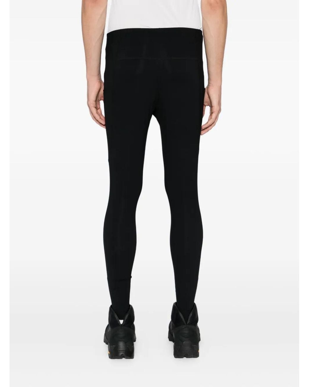 TEAM WANG design Black Logo-Printed Performance Leggings for men
