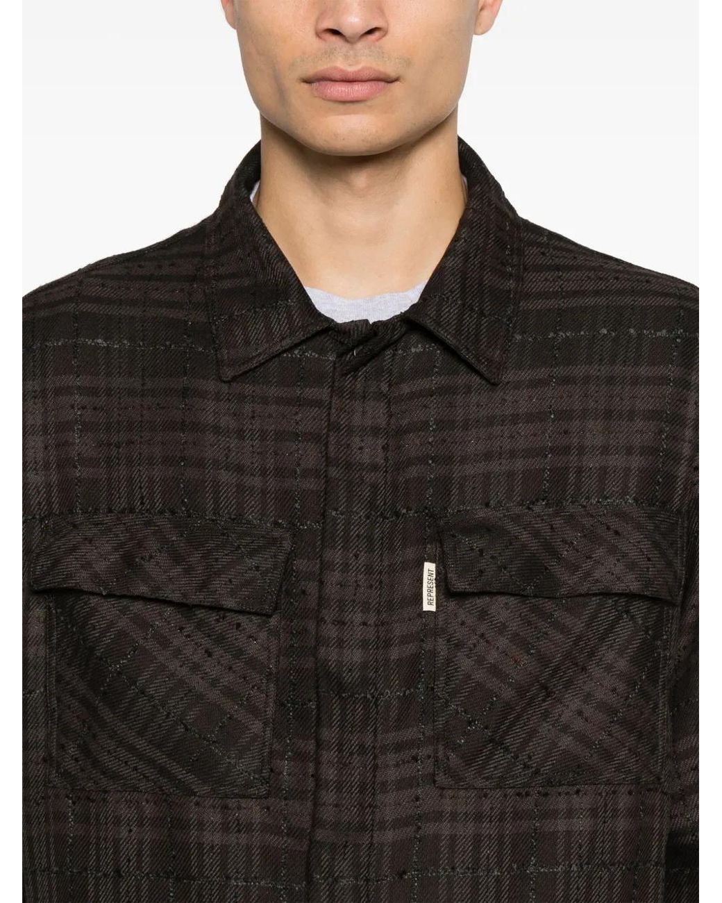 Camisa A Cuadros Represent de hombre de color Black