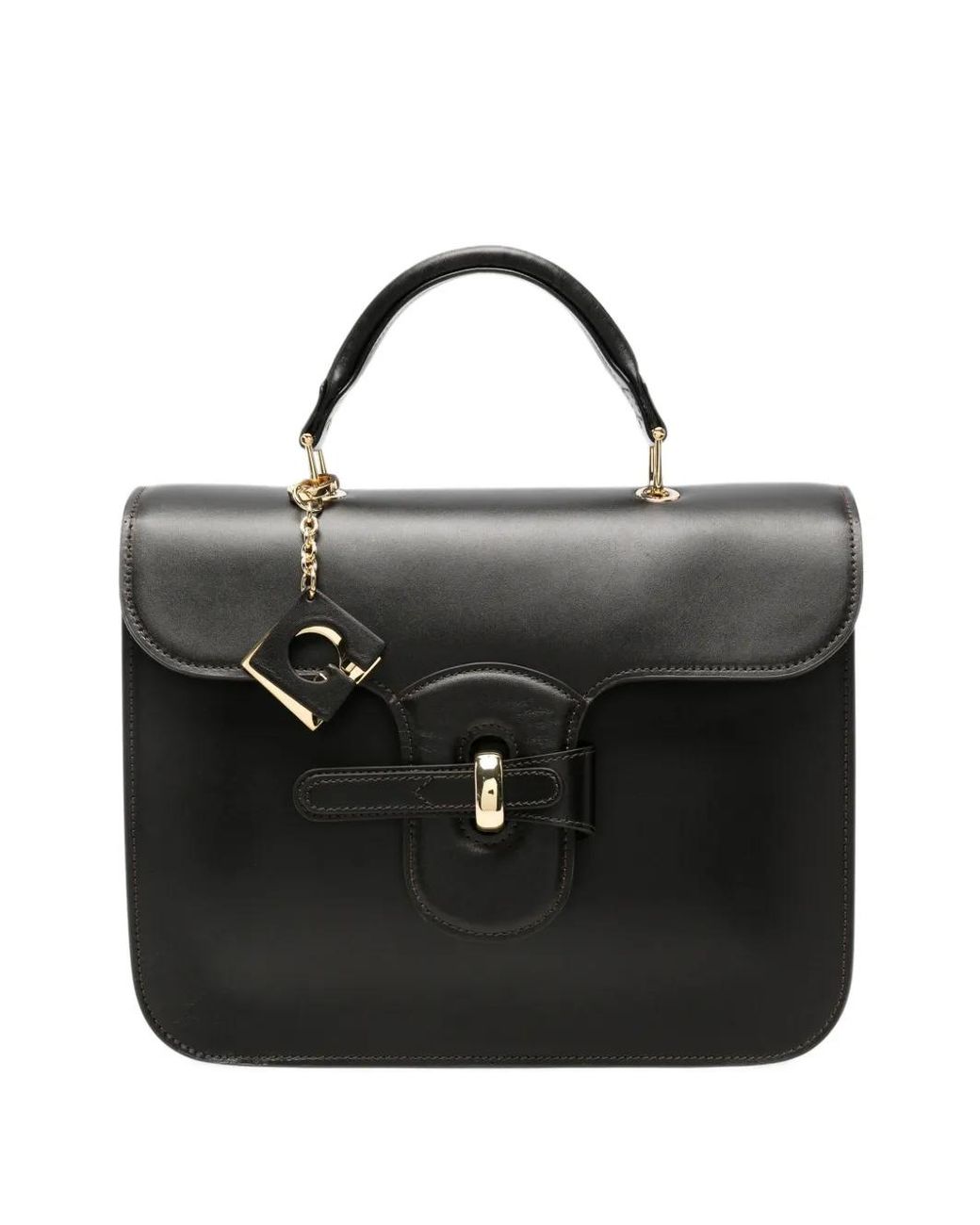 Gherardini Black Bellona 1967 Leather Tote Bag