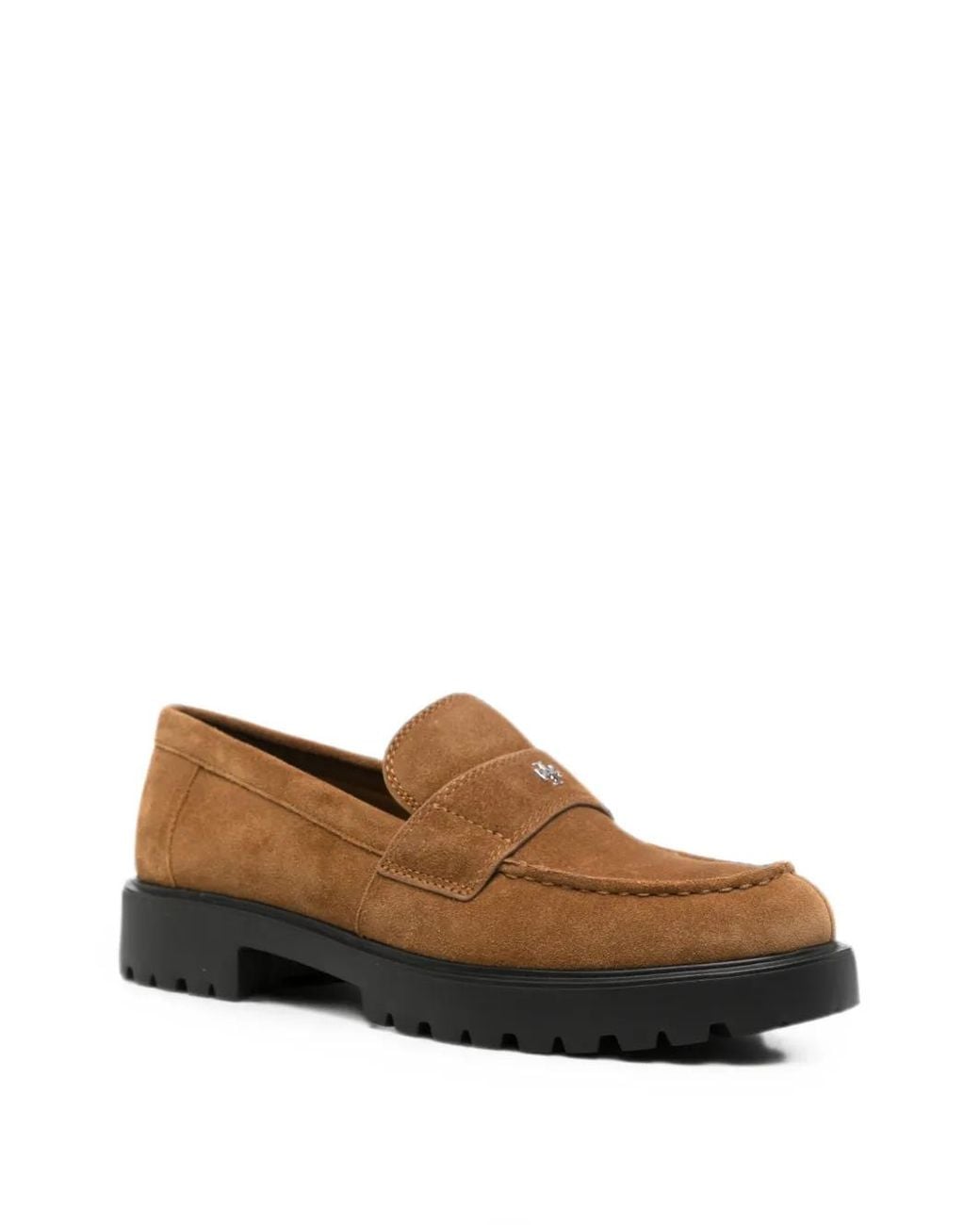 Tory Burch Brown Suede Loafers