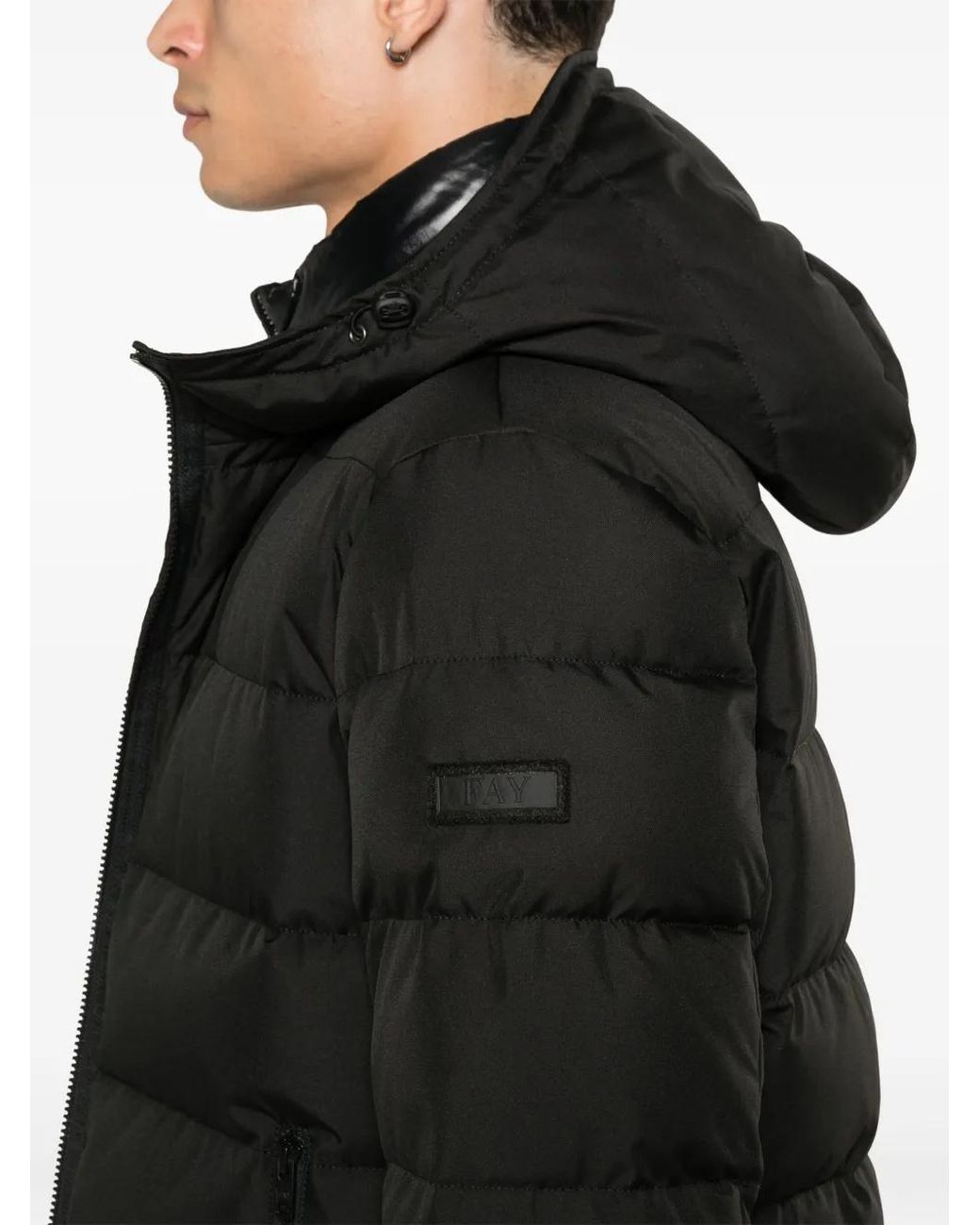 Fay Black Double-Front Jacket for men