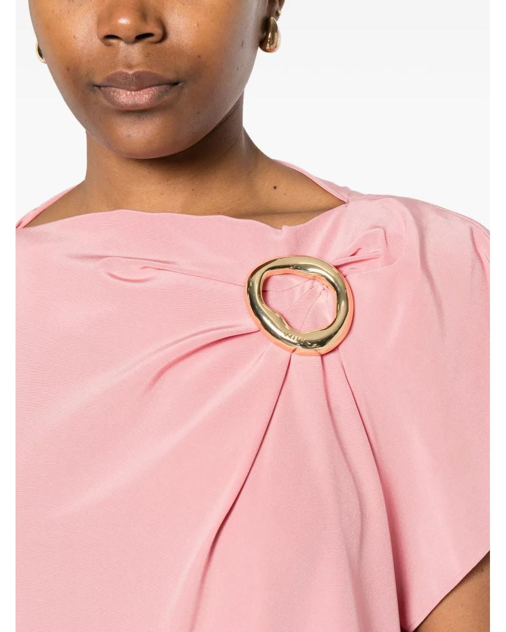 Joseph Pink "Anika" Dress Satin Twill