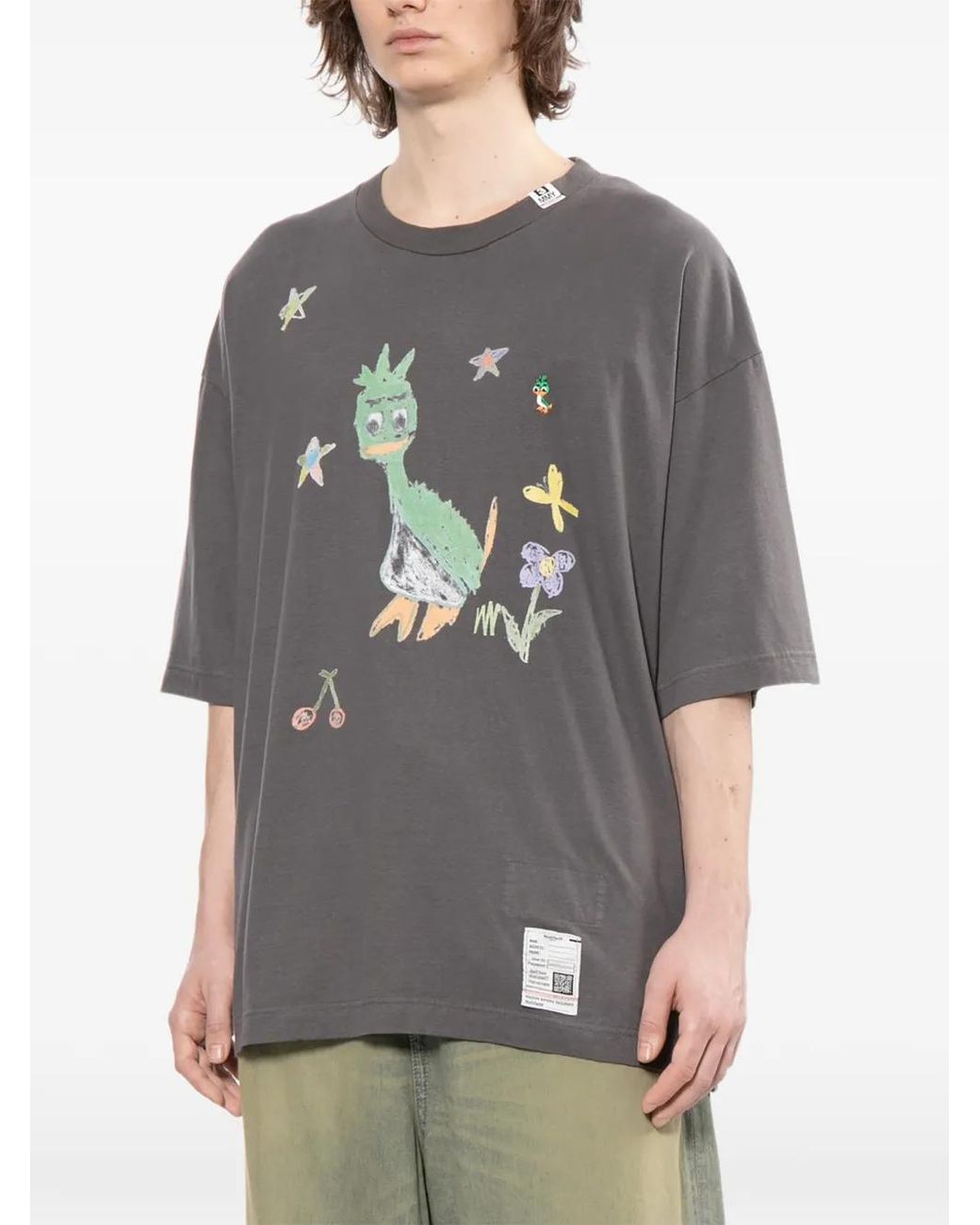 Maison Mihara Yasuhiro Green Logo-Patch Jeans for men