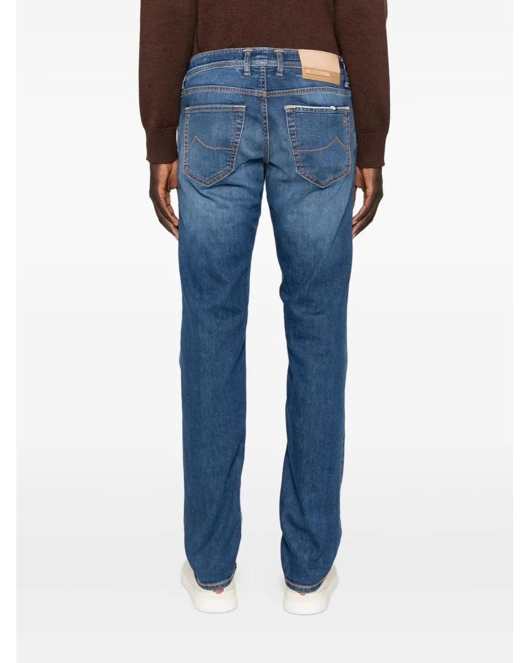 Jacob Cohen Blue Five-Pocket Design Jeans for men