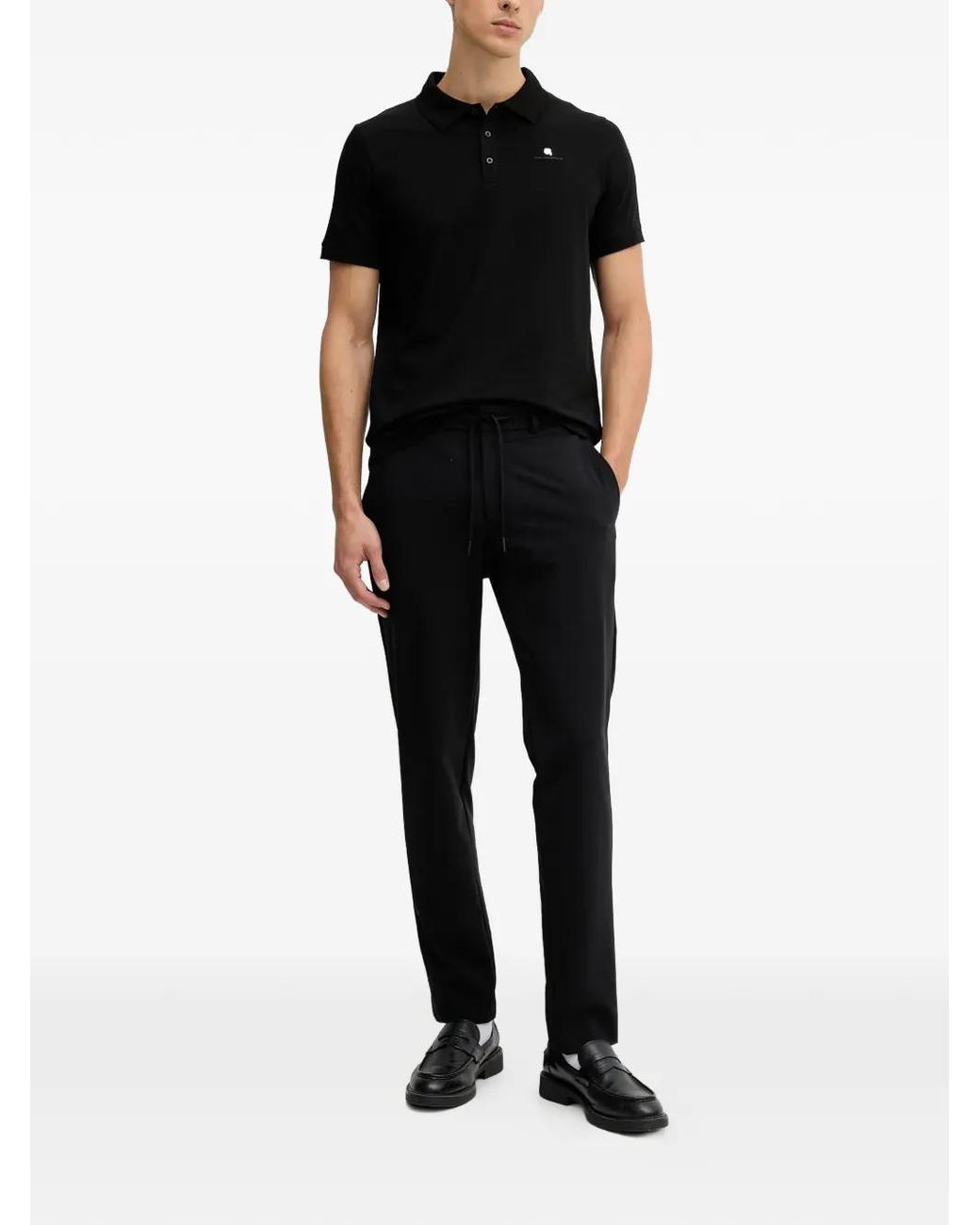 Karl Lagerfeld Black Drawstring Trousers for men