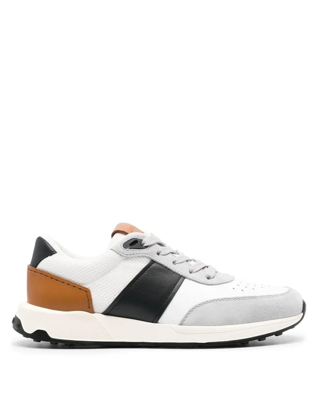 Tod's White Sneakers In Leather And Technical Fabric for men