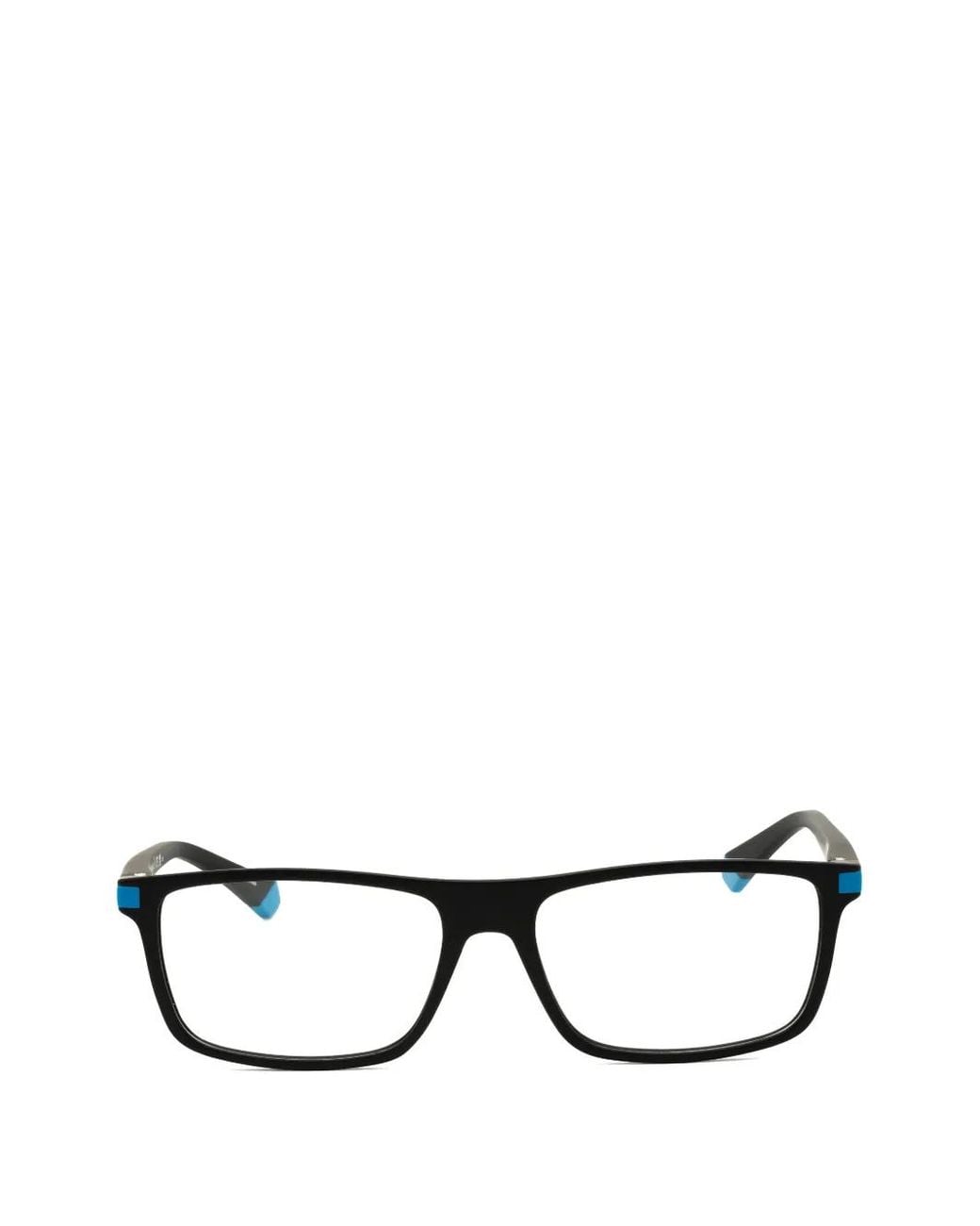 Polaroid Black Rectangle-Frame Glasses for men
