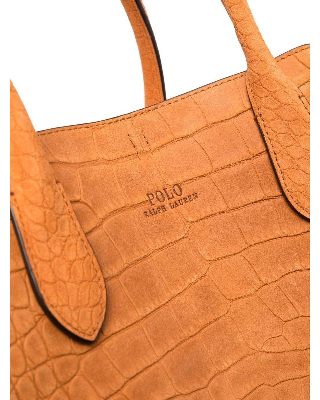 Polo Ralph Lauren Open Medium Tote Bag in Orange Lyst